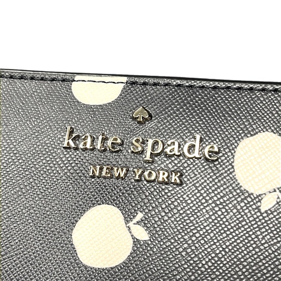 Kate Spade Staci Orchard Toss Print Large Slim Bifold Wallet Blazer Blue - Picture 2 of 6